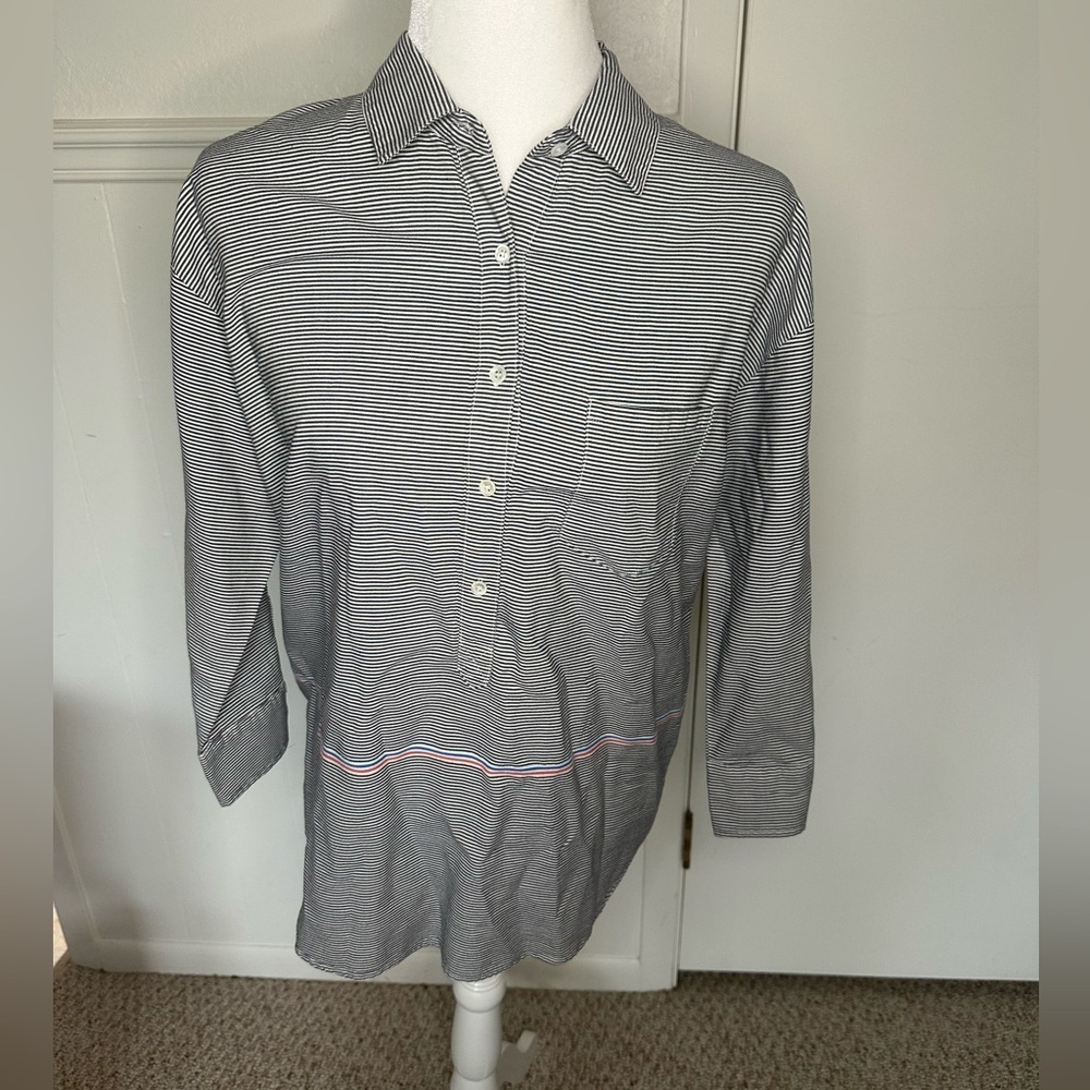 J.Crew Black and White Casual Button Down Shirt size 8